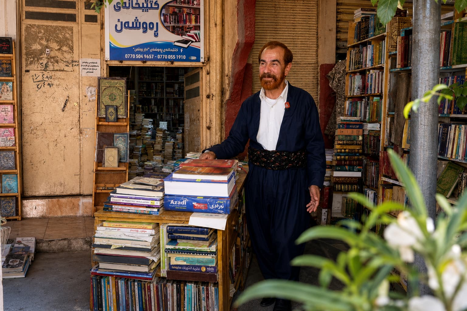 خاوەنی کتێبخانەی رەوشەن: مانگانە ملیۆنێک دینار زیان دەکەم، بەڵام بەردەوامم