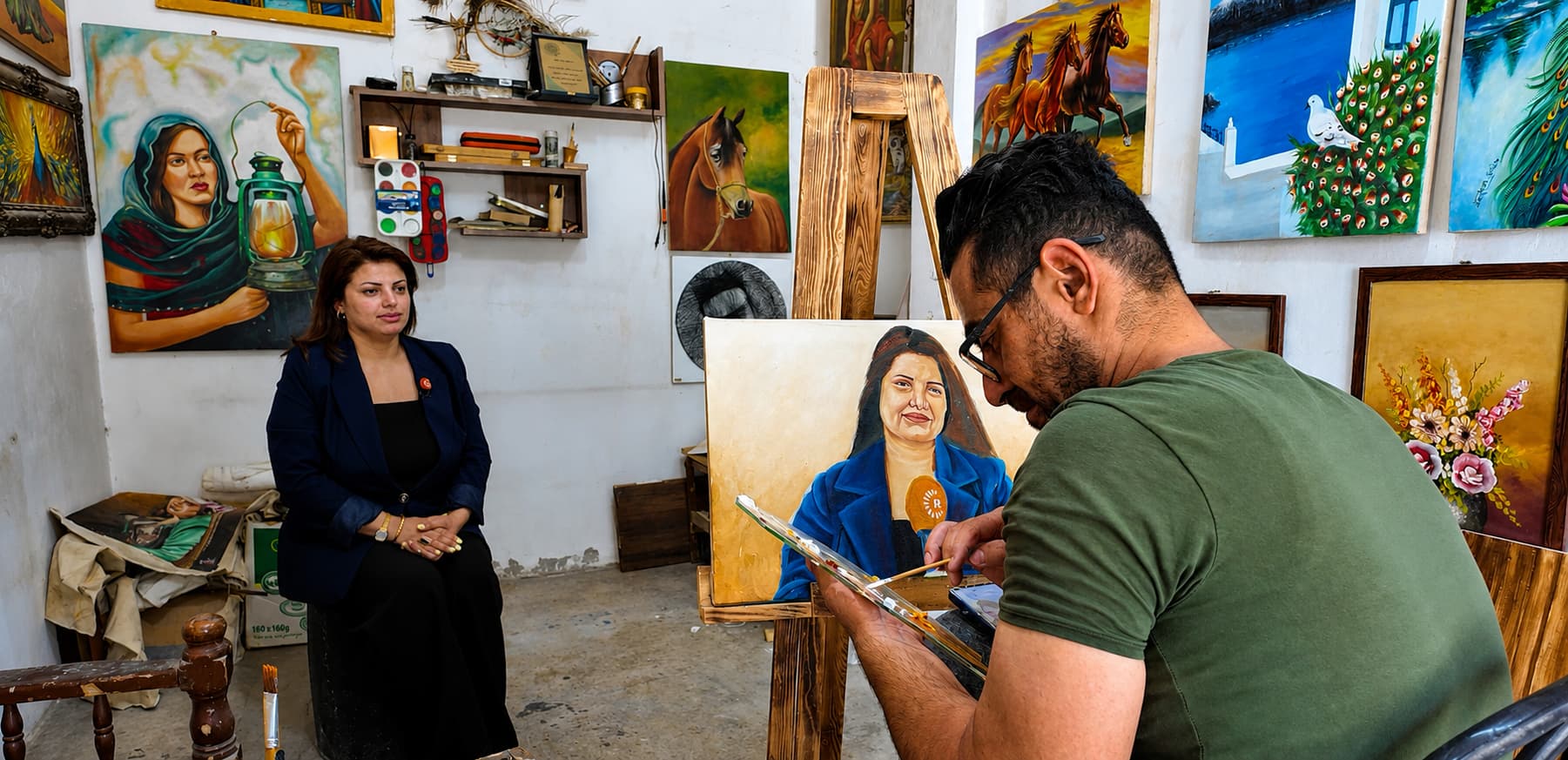 شێوەکارێکی قامشلۆ خەون بەوەوە دەبینێت هونەرەکەی بگەیێنێتە جیهان