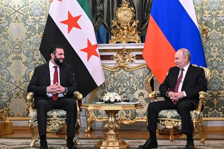 دمشق: بوتين أكد للشرع رفض روسيا للاعتداءات الإسرائيلية على سوريا