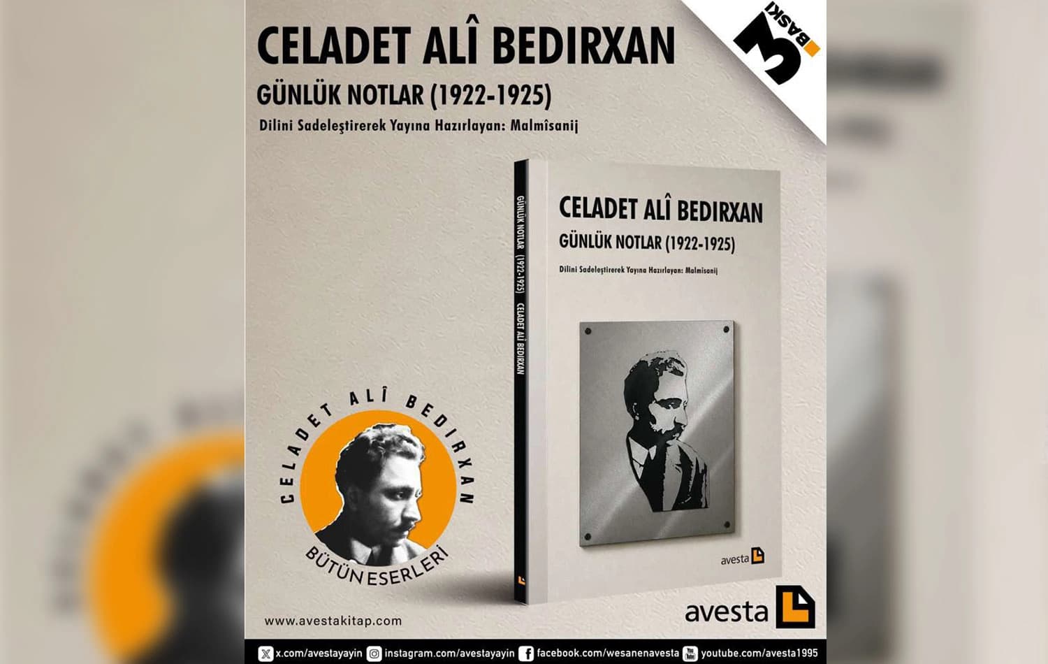 Celadet Alî Bedirxan’ın "Günlük Notlar"ı raflarda: Bir Kürt aydınının sürgün ve arayış yılları