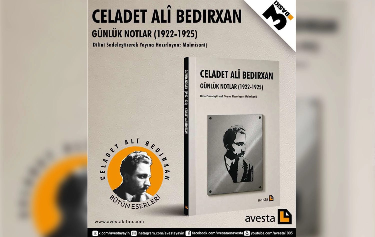 Celadet Alî Bedirxan’ın "Günlük Notlar"ı raflarda: Bir Kürt aydınının sürgün ve arayış yılları