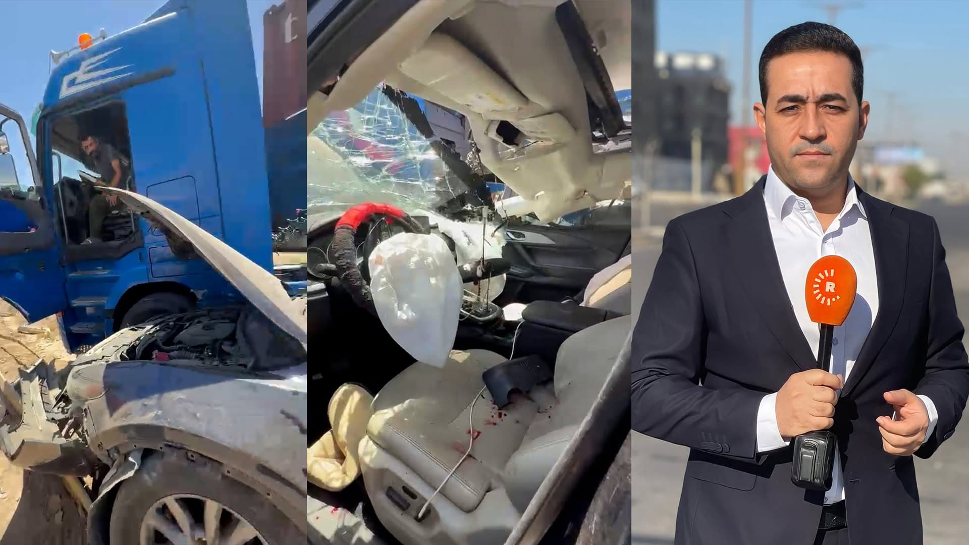 هەڵکەوت عەزیز لە رێگەی بەسرە تووشی رووداوی هاتووچۆ بوو