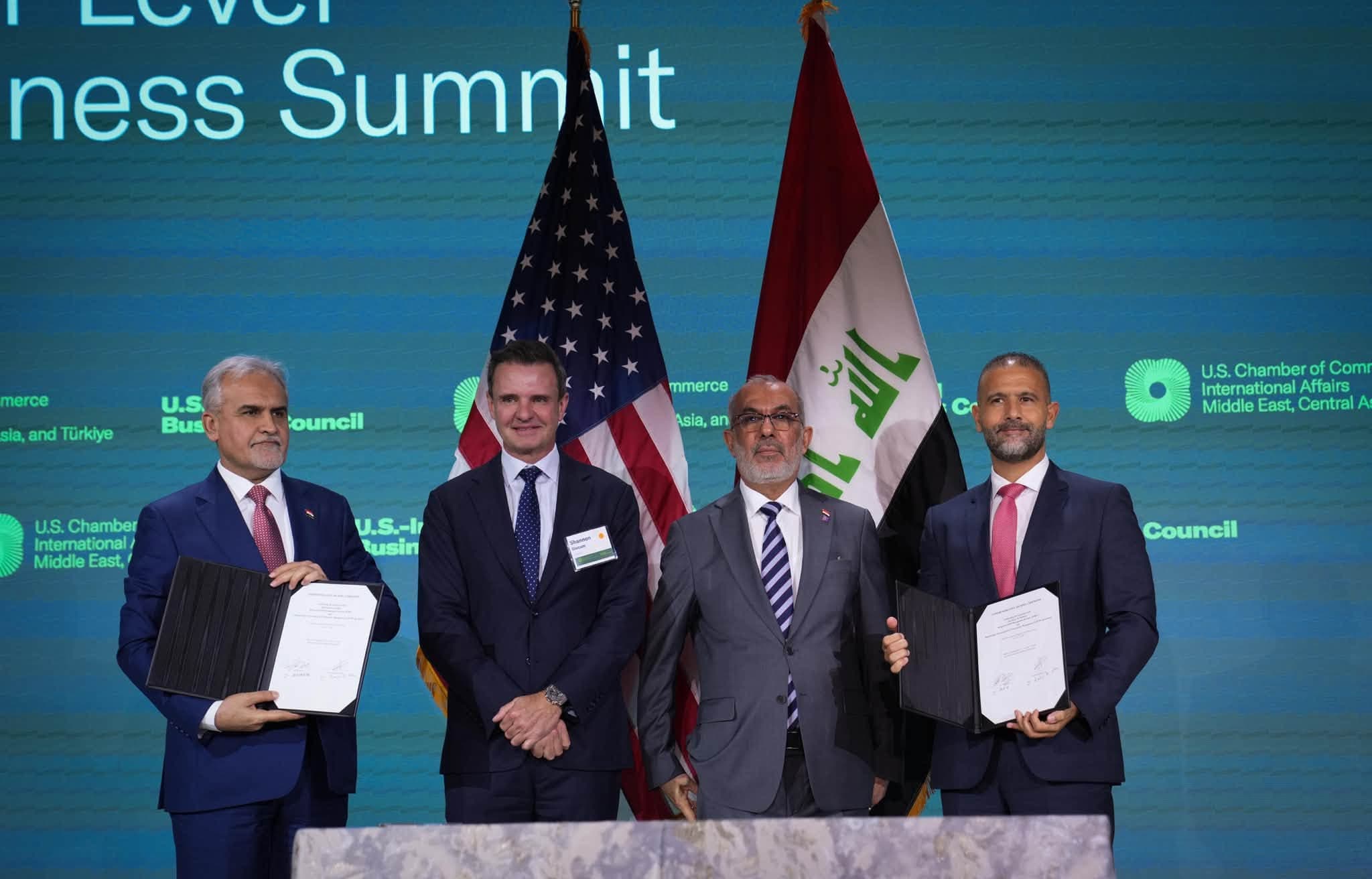 Signing of an agreement between the Iraqi government and an American firm in Washington in July 2026. Photo: Iraqi government