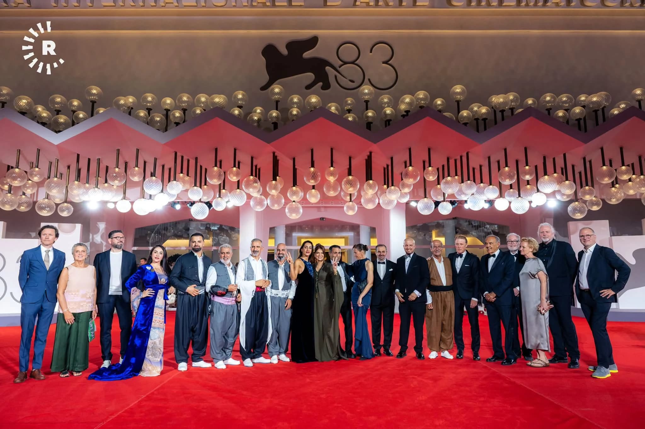 The cast of No Paradise if Killed by a Woman at the Venice Film Festival in Italy, September 7, 2026. Photo: Bilind T. Abdullah/ Rudaw
