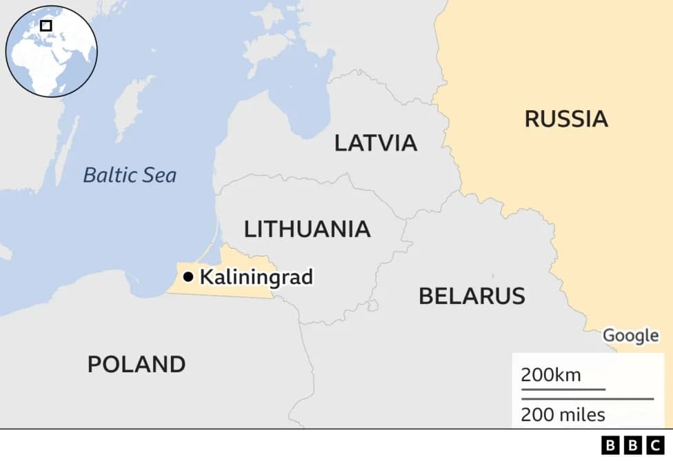 Kaliningrad li ser nexşeyê / Wêne: Arşîv